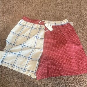 Anthropologie Red and Blue Plaid Women Shorts